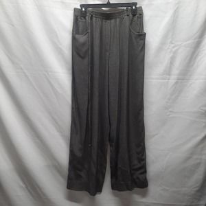 Vtg REXX Ltd NY wide leg baggy pocket elastic waist dress pants Lg